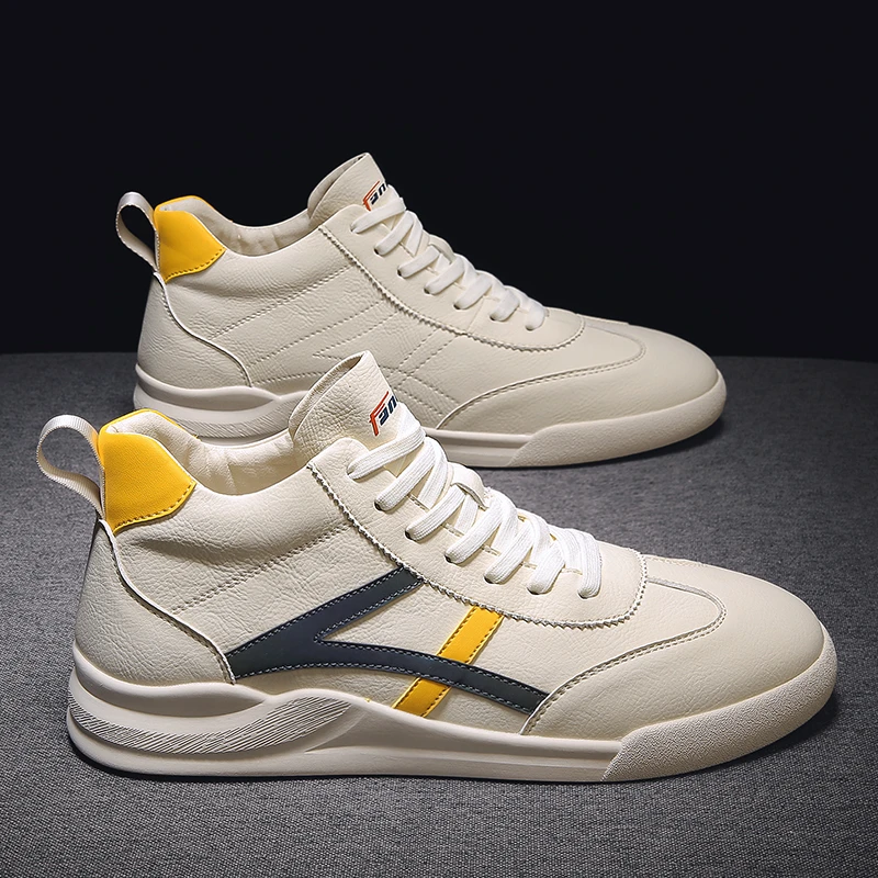 2025男鞋高帮阿甘鞋潮鞋小白鞋男款鞋子潮流男士百搭休闲运动板鞋