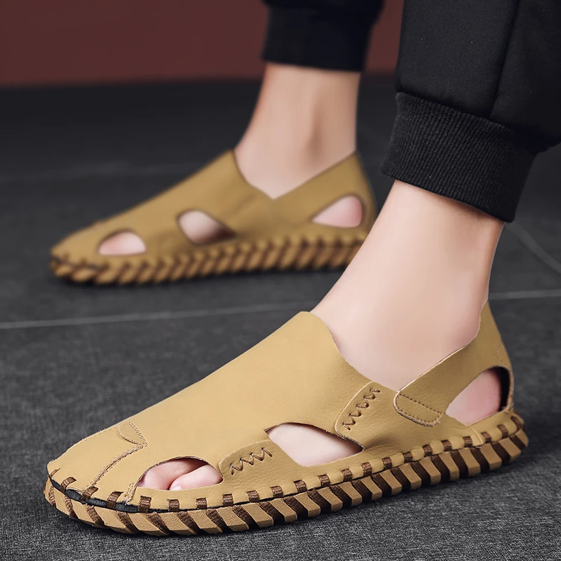 夏季男鞋透气镂空潮流男士凉鞋时尚休闲潮鞋夏天软底百搭男款鞋子