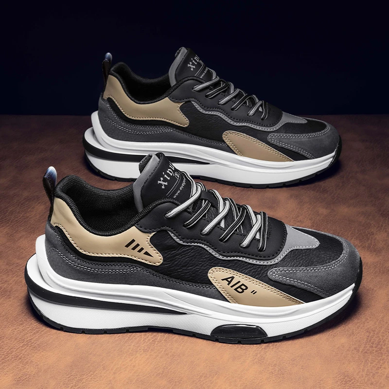 秋冬男鞋时尚潮流男士增高运动休闲鞋子男款百搭低帮厚底跑步潮鞋