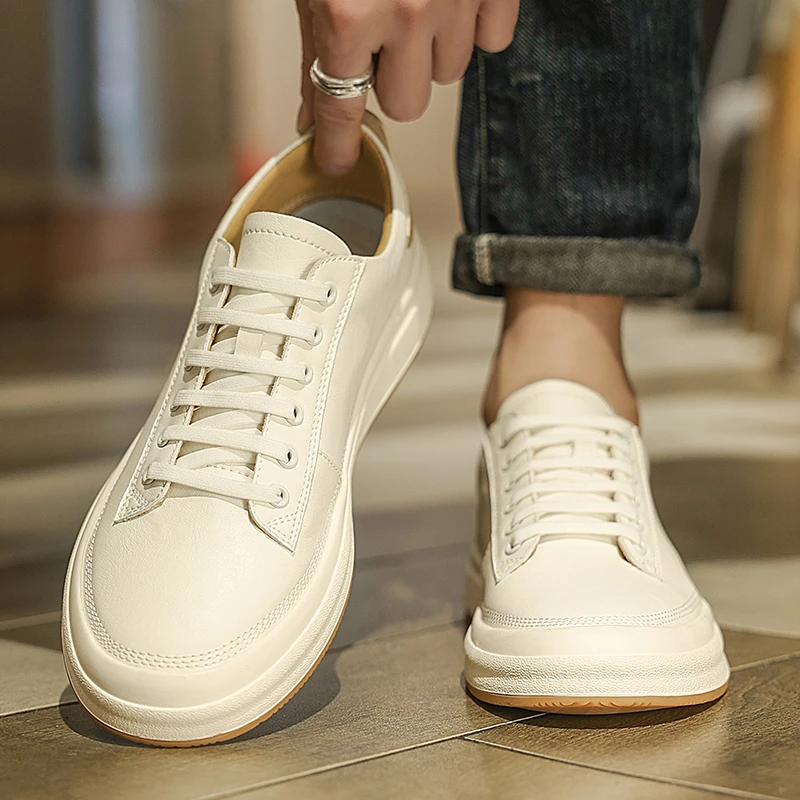 春季男鞋白色板鞋夏季透气百搭男士小白鞋潮流休闲鞋男款男生鞋子