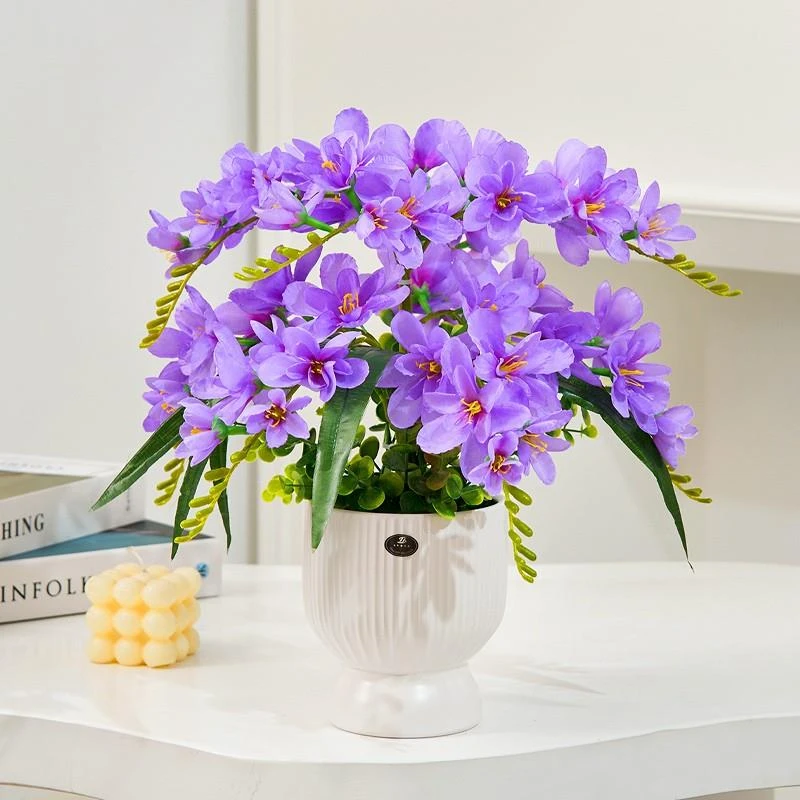 蝴蝶兰清仓捡漏仿真花假花摆设客厅餐桌花摆花绿植盆栽摆件装饰品