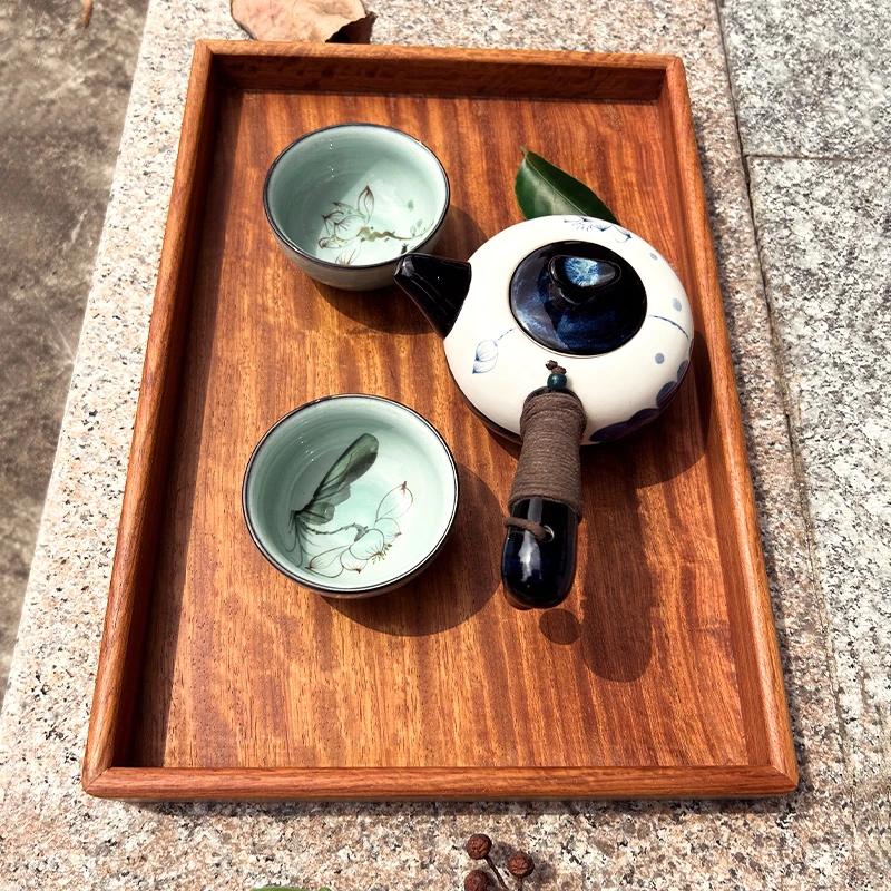 精品缅甸花梨红木托盘家用大号茶盘独板原木盘子实木果盘无漆无蜡