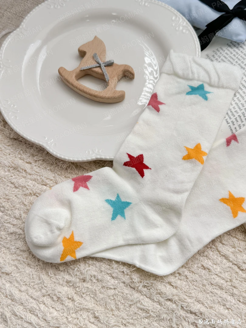 【星星袜子】时尚可爱毛绒爱心秋冬复古豹纹少女心甜美简约