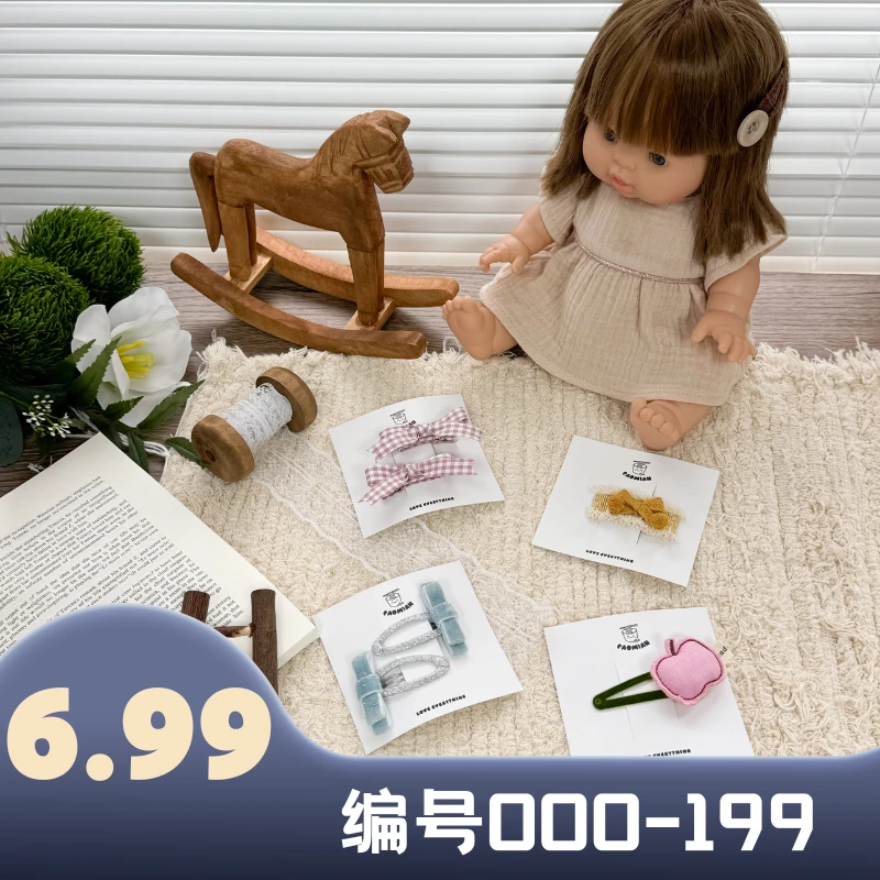 「编号000-199」彩色ins宝宝发夹手工发卡气质时尚简约可爱百搭