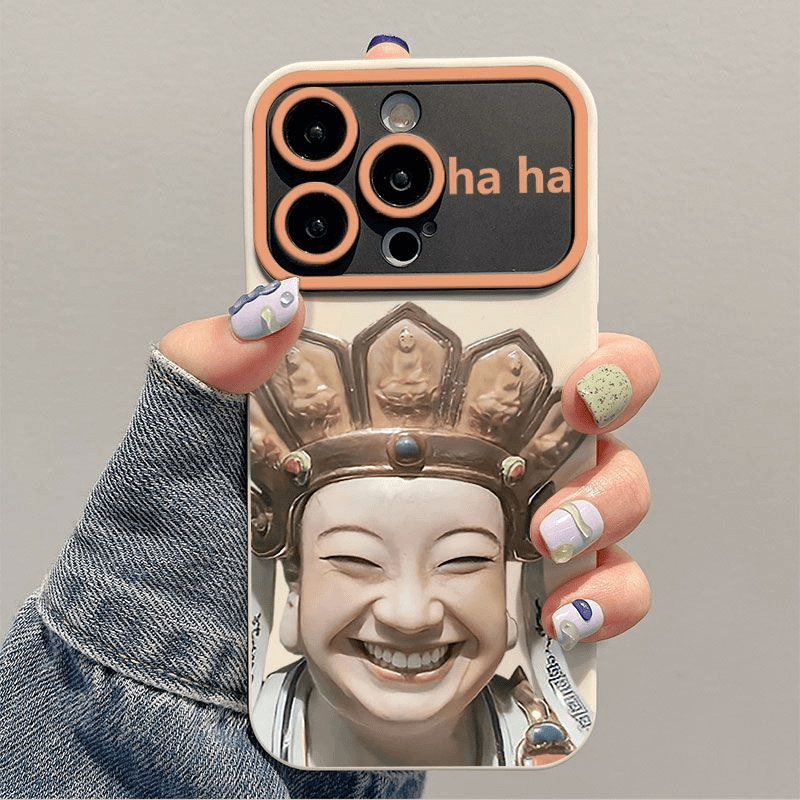 笑脸菩萨苹果13/15手机壳iPhone14promax防摔12/11全包xr创意8p软