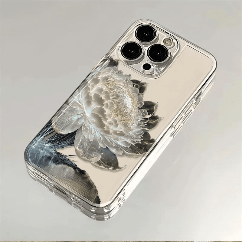 炫彩荷花苹果15手机壳iPhone13/14promax防摔12/11全包xr高级8p软