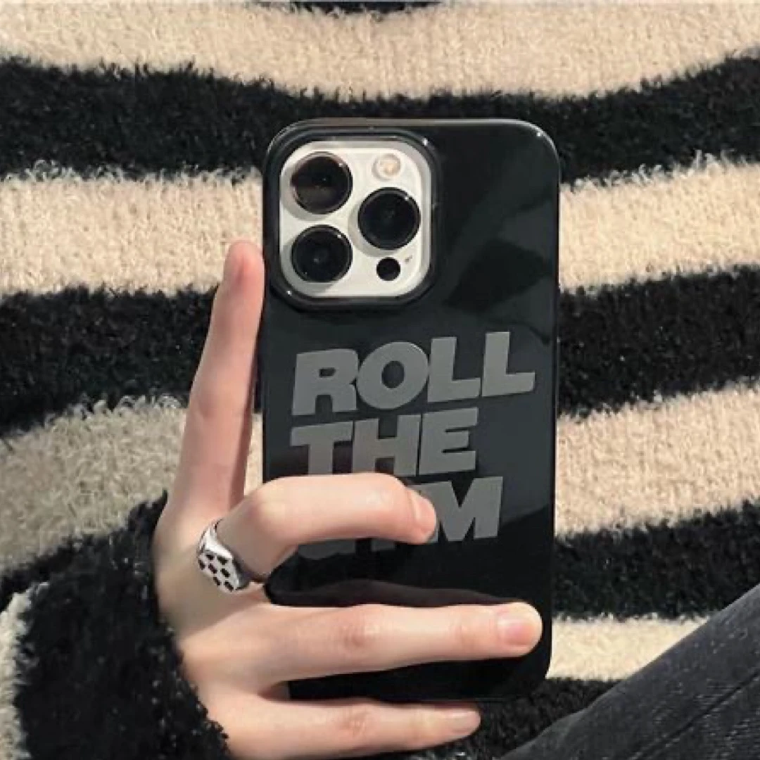 ROLL字母苹果15手机壳iPhone13/14promax防摔12/11创意xr简约8p软