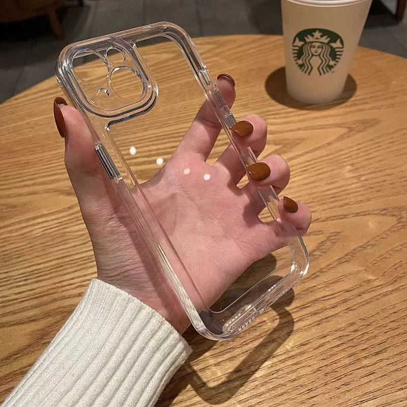 高级透明不易发黄苹果15手机壳iPhone13/14promax防摔12/11软xr套