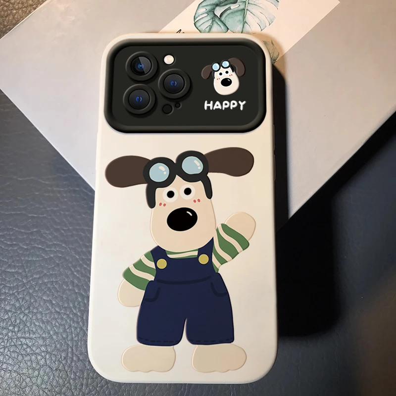 背带裤飞行狗苹果15手机壳iPhone14promax防摔13/12全包11卡通xr8