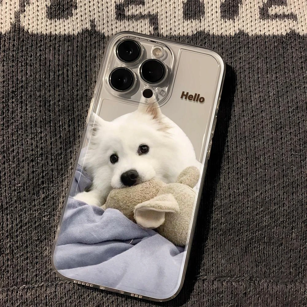 萌萌萨摩耶苹果15手机壳iPhone13/14promax防摔12/11全包xr卡通8p