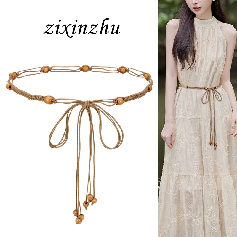 腰链配饰女波西米亚民族风配裙子夏季编织腰绳腰带装饰连衣裙复古