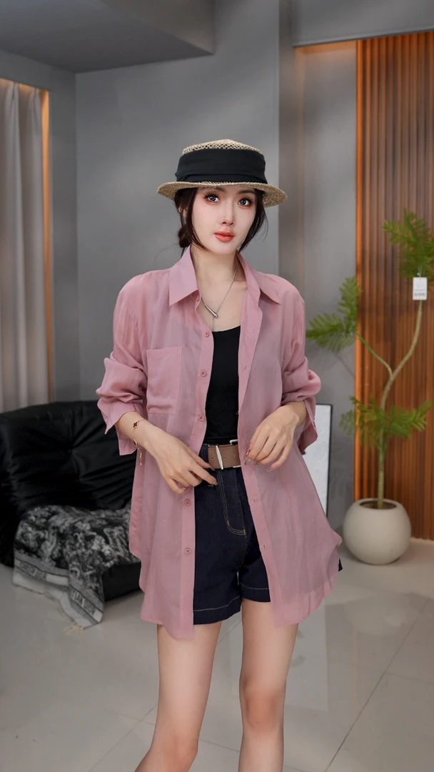 3453#新款气质高级感设计款Polo领衬衫