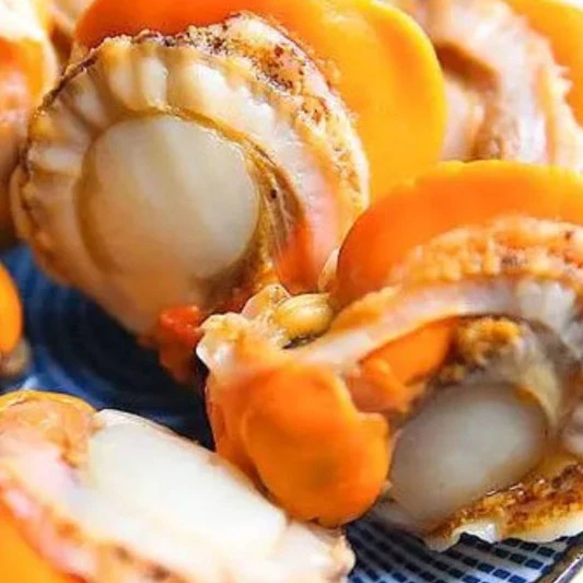 无冰大号扇贝肉带黄带膏新鲜扇贝海鲜生鲜冷冻贝肉1斤5斤500g包邮