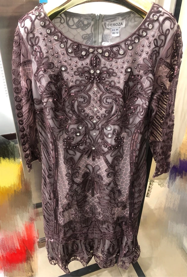 刺绣连衣裙直身连衣裙