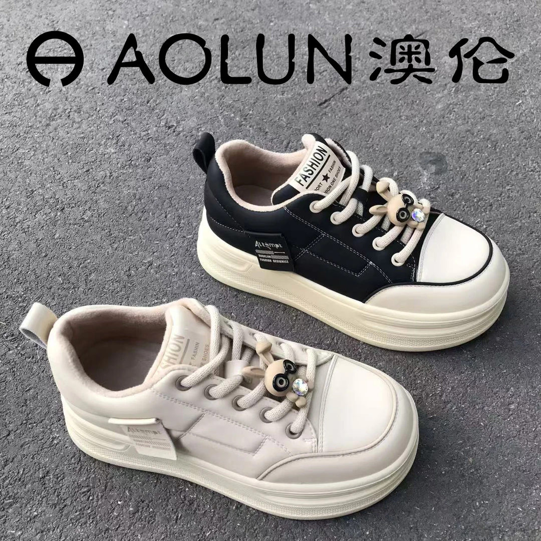 Q20458583-1澳伦2024冬季新款超轻加绒透气厚底休闲百搭面包鞋女