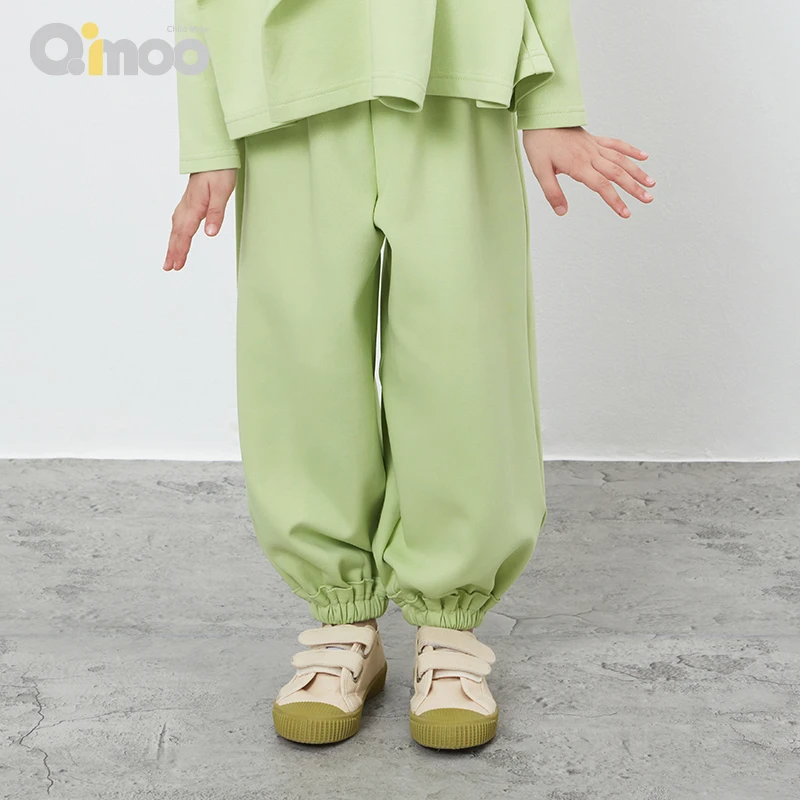 Qimoo/淇木24年春季新款女童宽松针织束脚裤长裤运动裤QCL1KC203B