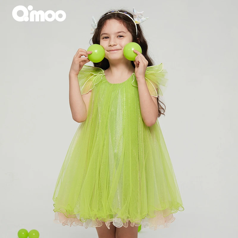 Qimoo/淇木夏季新款女童美人鱼蓬蓬纱甜美洋气连衣裙QCL2LP140A