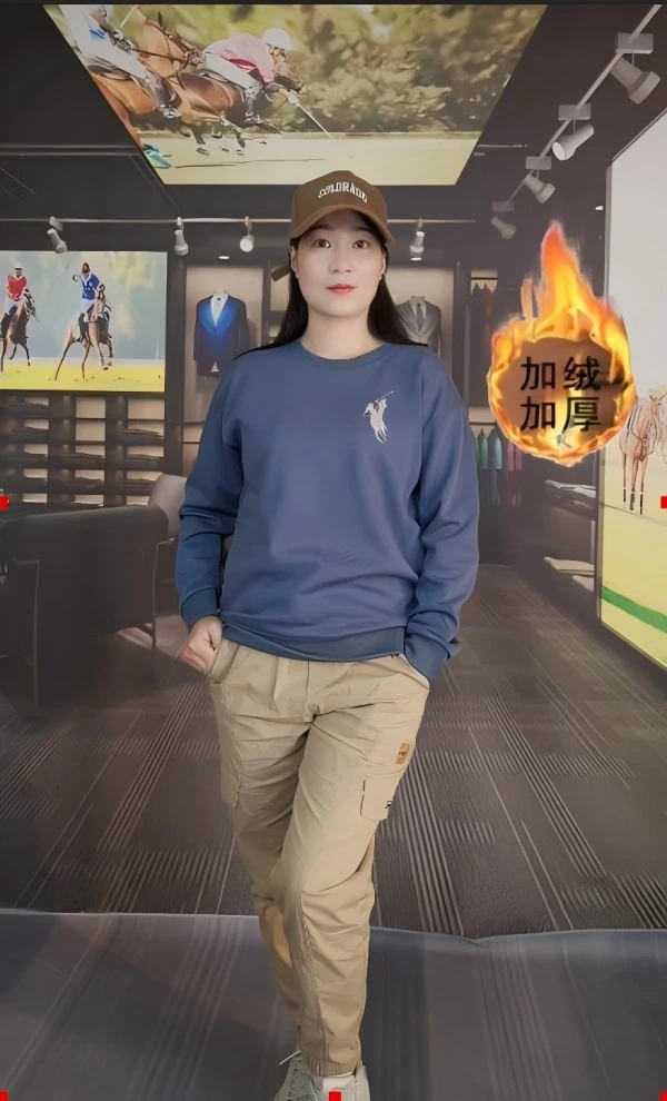 ROYALPALMPOLOSPORTSCLUB澳粒绒运动休闲时尚华棉圆领卫衣-战马