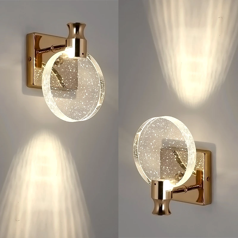 粤月卧室床头灯轻奢高级感床头创意年轻人网红壁灯吊灯卧室床头灯