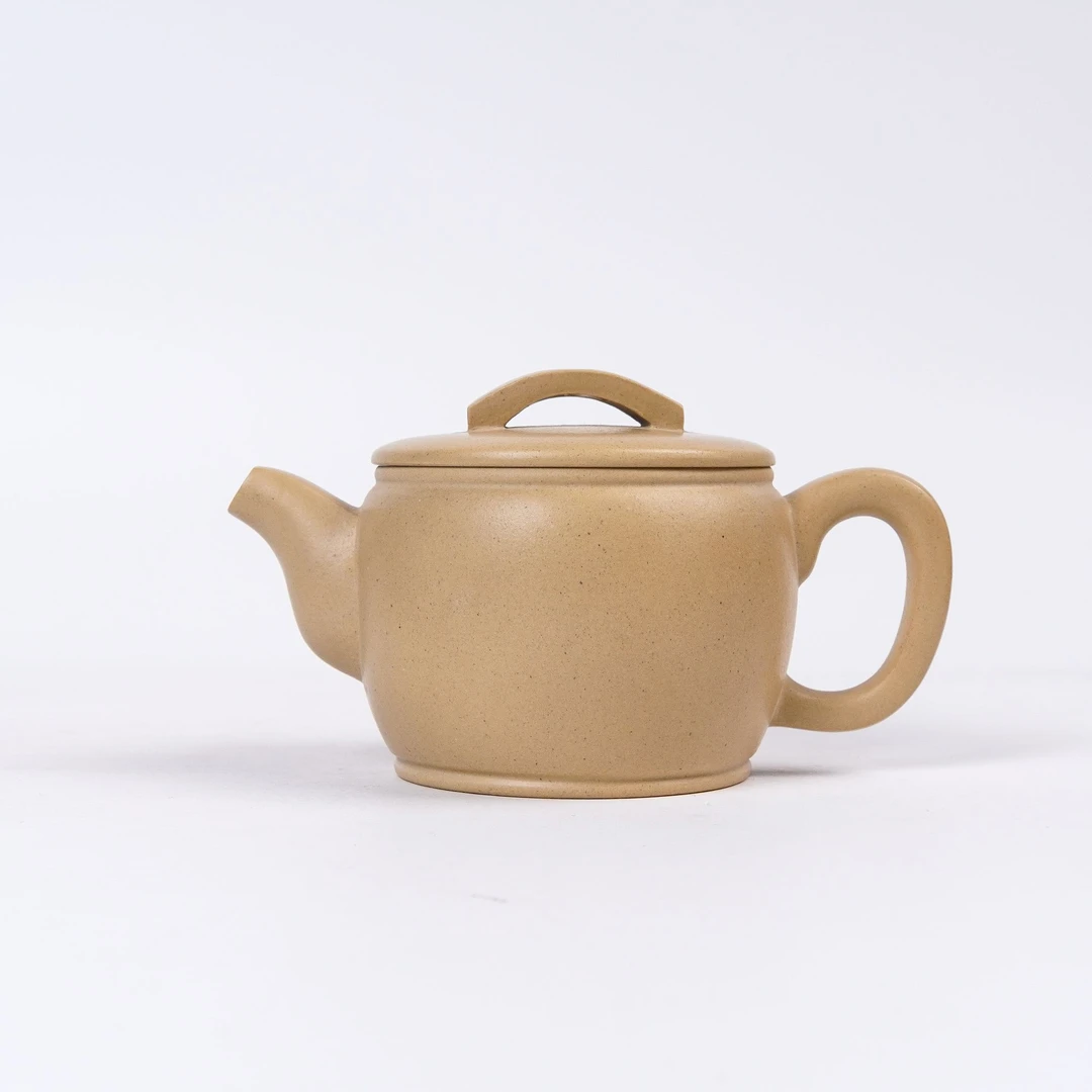 陶公粟原矿本山绿泥《汉瓦》190CC陈鹏欢手制精美紫砂壶