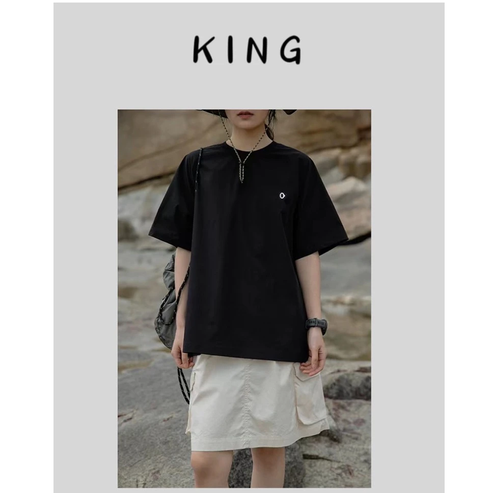 【KING素】-男女同款！高级百搭显瘦速干清爽夏高级质感短袖-（1423）