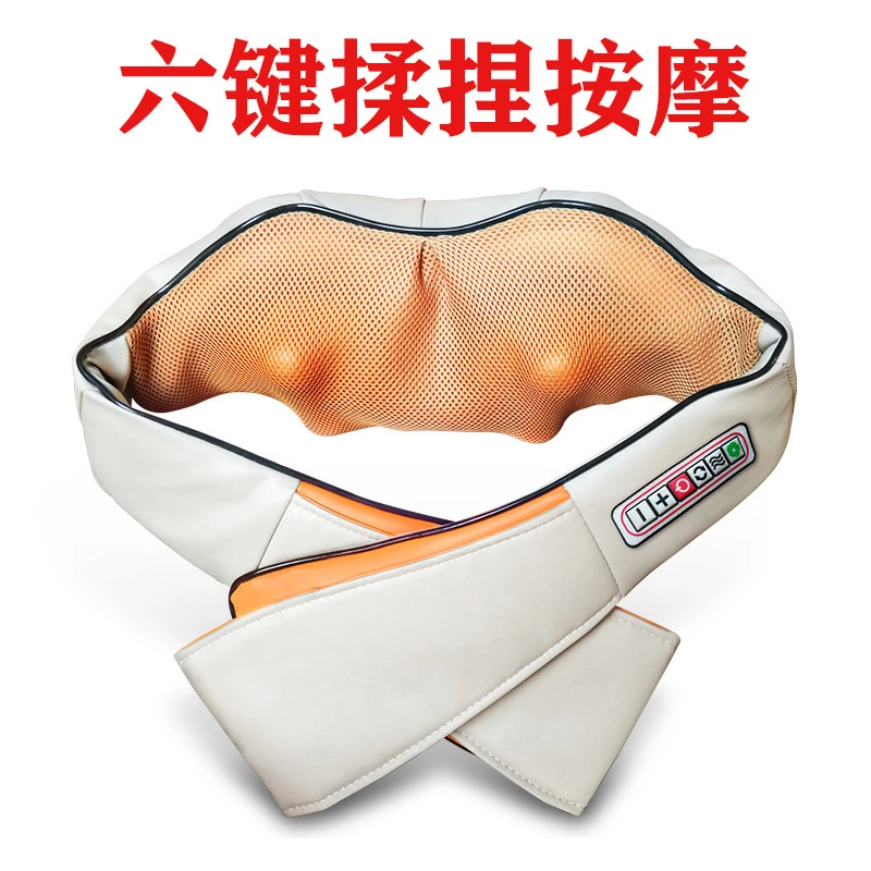 颈椎腰椎按摩器电动揉捏按摩披肩加热多功能理疗仪肩颈按摩护颈仪