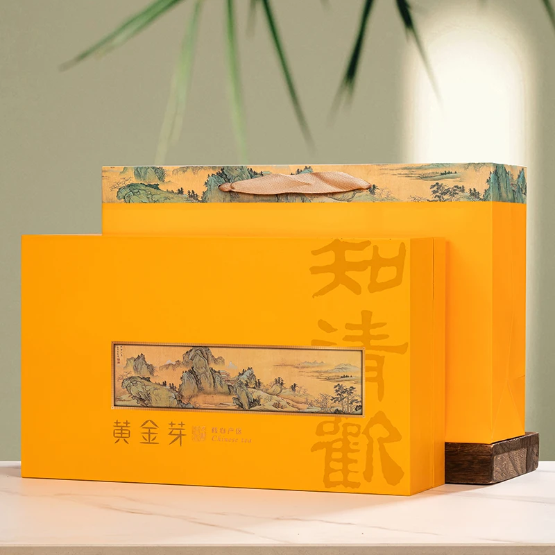 【新款黄金芽】过节送礼 知清欢黄金芽绿茶茶叶礼盒装100克