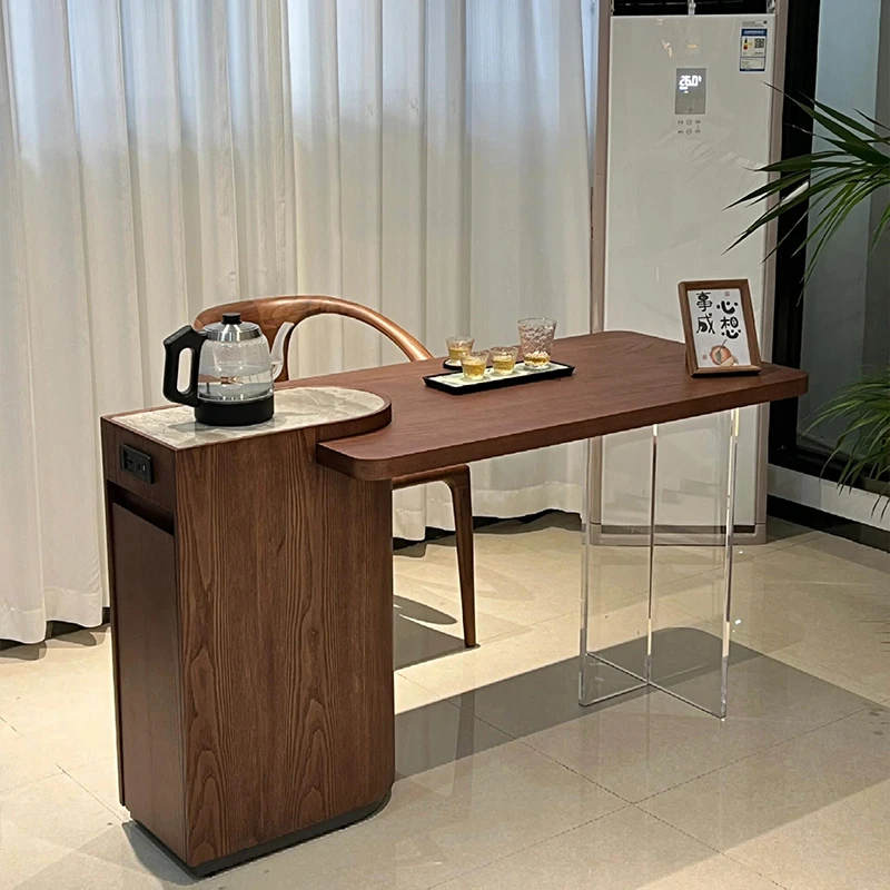 新中式胡桃木茶桌2025新款高端实木大板阳台家用一体式轻奢泡茶台