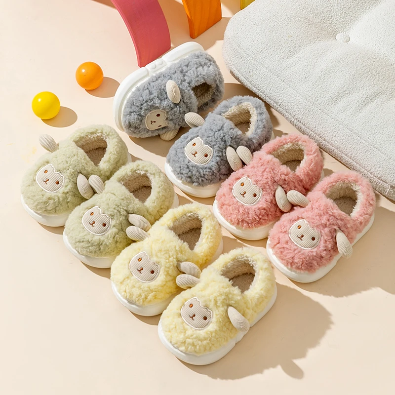 儿童棉拖鞋室内家居毛毛秋冬毛拖鞋冬季棉鞋男童女童小童宝宝拖鞋