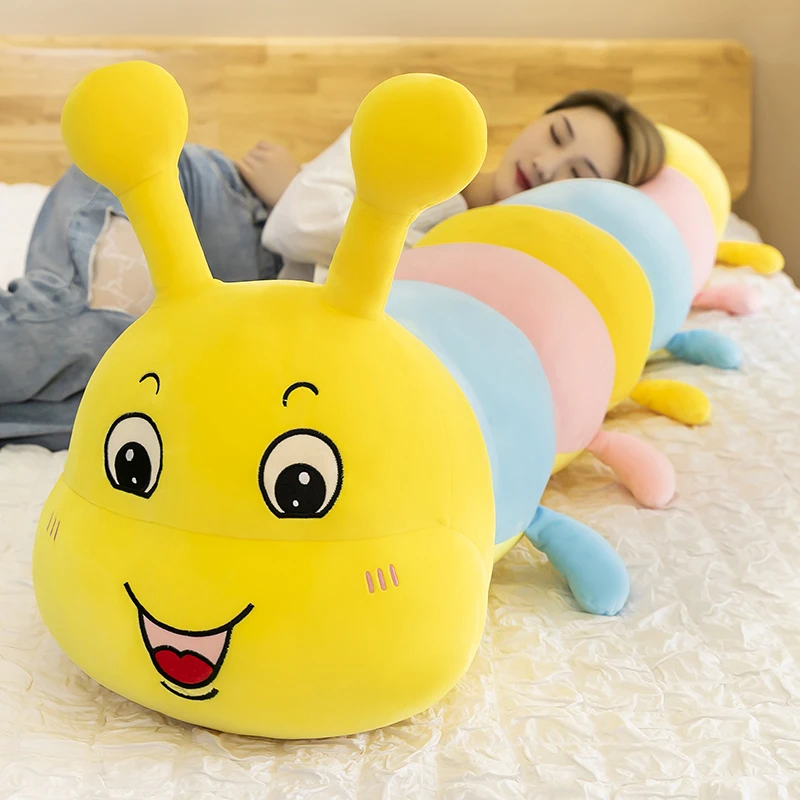 毛毛虫黄色 毛绒玩具抱枕玩偶公仔娃娃可爱女孩舒适柔软呆萌