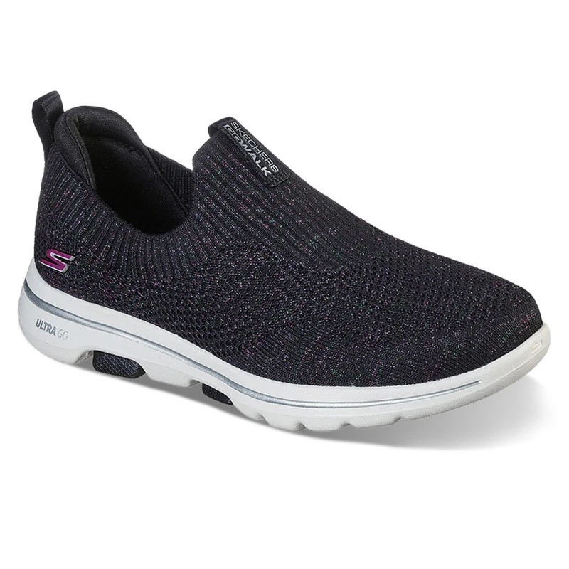 斯凯奇秋新款女鞋轻便网面透气一脚蹬软底舒适健步鞋运动鞋124030