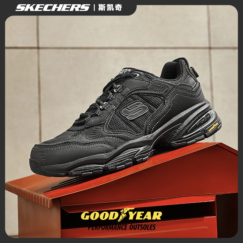 Skechers斯凯奇男鞋冬季复古户外运动跑步鞋厚底增高老爹鞋237145