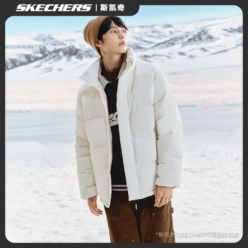 skechers斯凯奇运动羽绒服男女同款立领短款2025冬季新款保暖防风