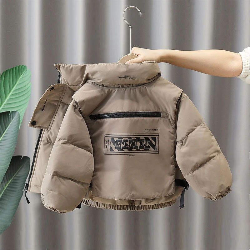 巴拉巴拉加厚保暖羽绒服宝宝冬款加绒加厚面包服潮儿童羽绒服冬装