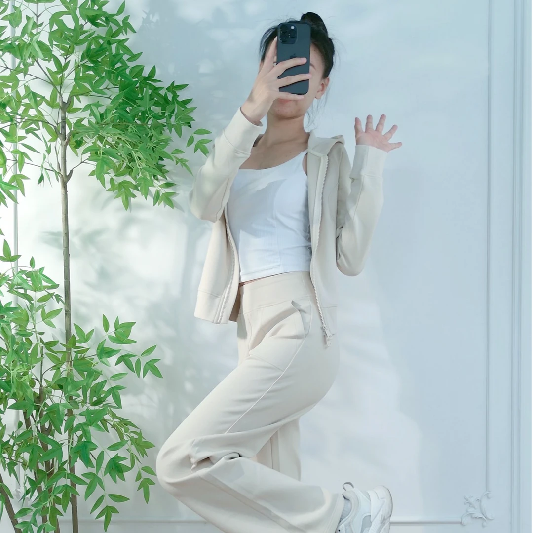 Shusin yoga/舒心瑜伽运动休闲套装开衫上衣/直筒裤两件套