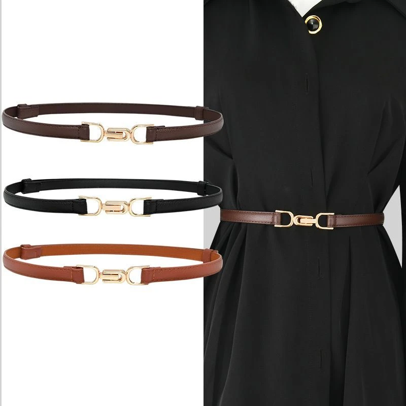 女款束腰细款显瘦腰带时尚ins风配裙子西装裤收腰外搭细腰带休闲