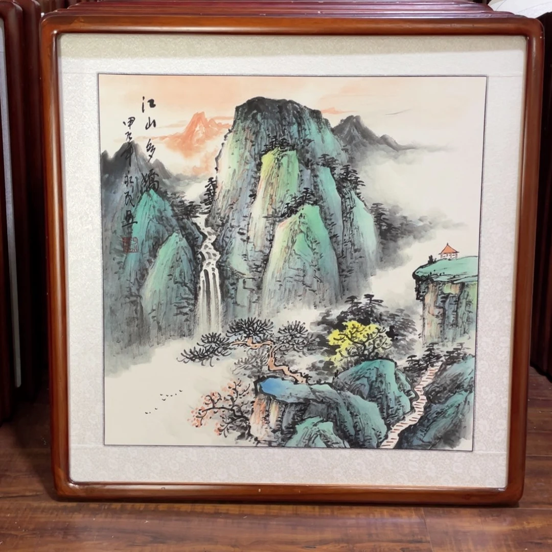 绘画带框尺寸63*63厘米