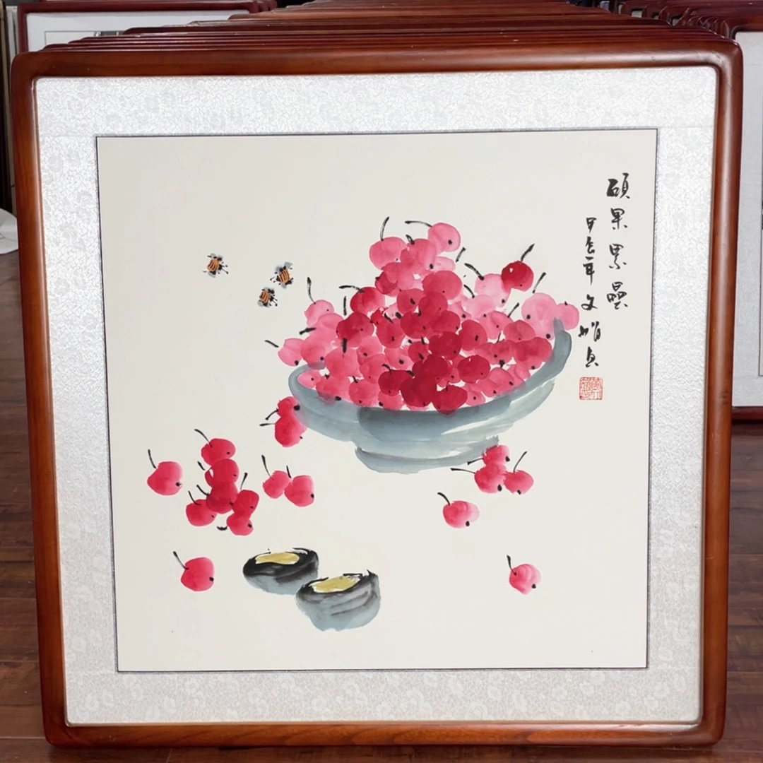 绘画带框尺寸63*63厘米