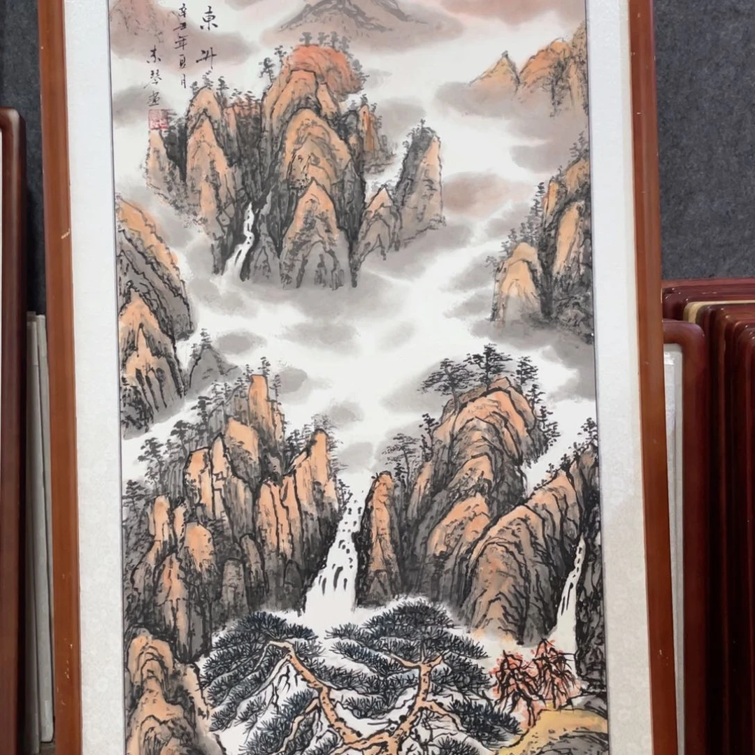 绘画带框尺寸63*123厘米