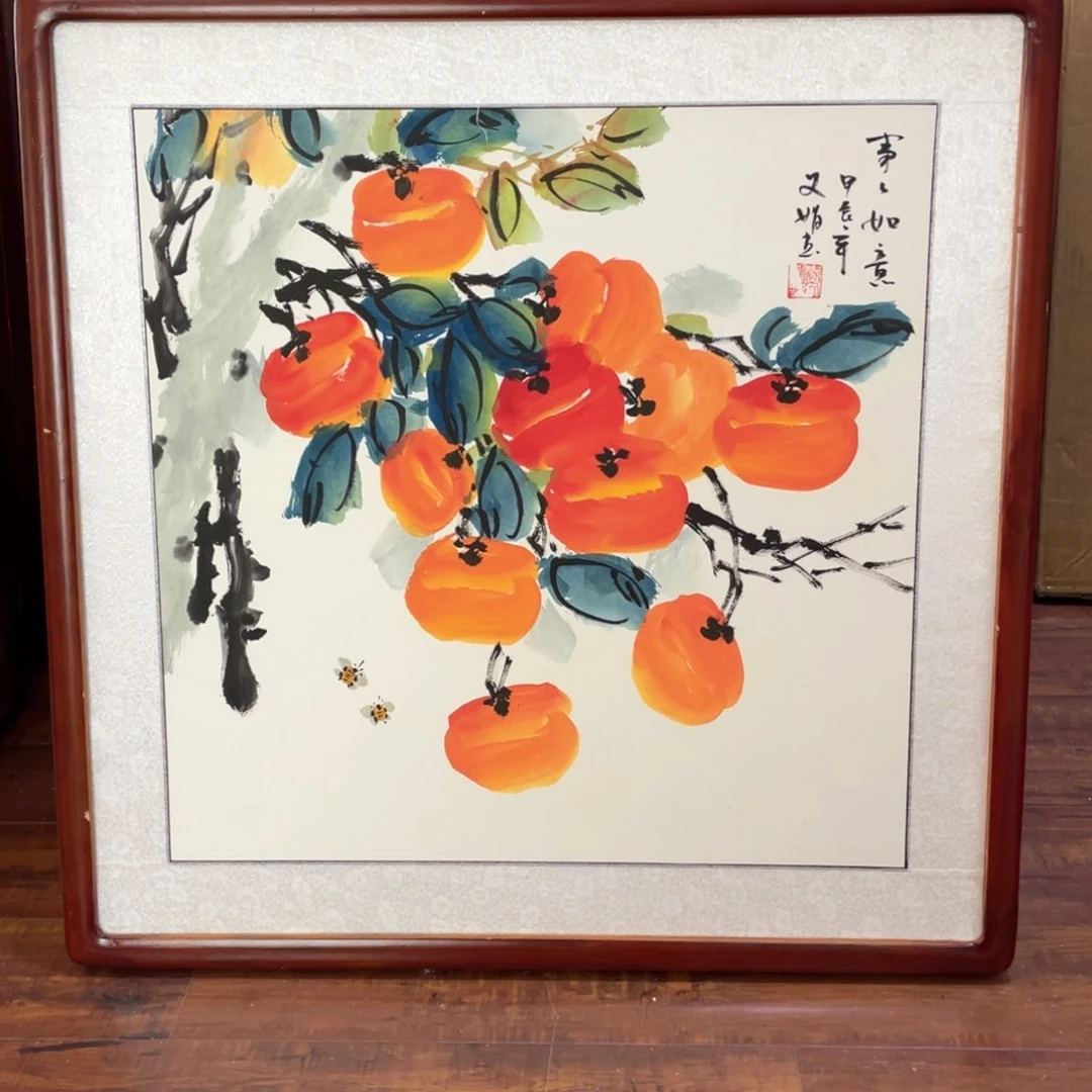 绘画带框尺寸63*63厘米