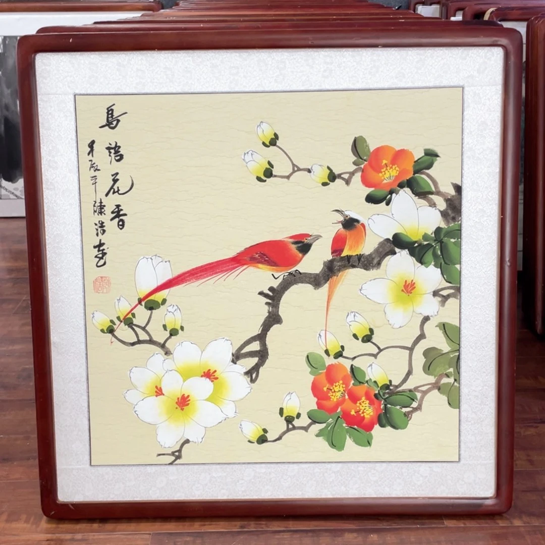 绘画带框尺寸63*63厘米