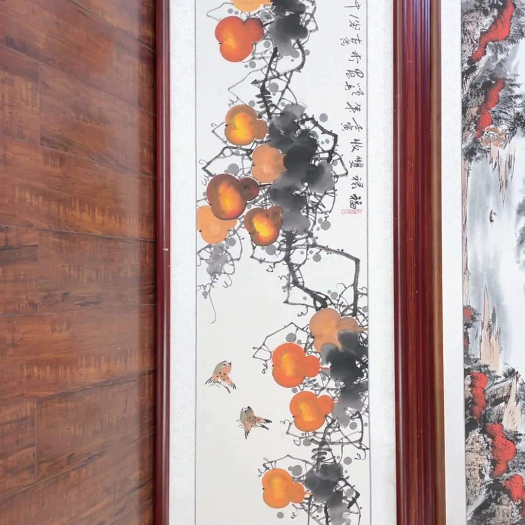 绘画带框尺寸48*163厘米