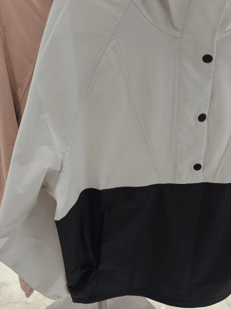 JJM23-212【韩国代购】女款可隆暗扣半拉链连帽外套