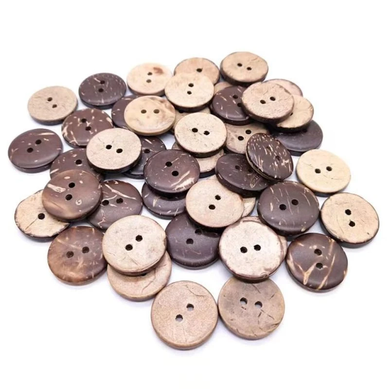 手工钩织针织编织毛衣马甲椰子扣木纽扣木质纽扣原木扣子DIY扣子