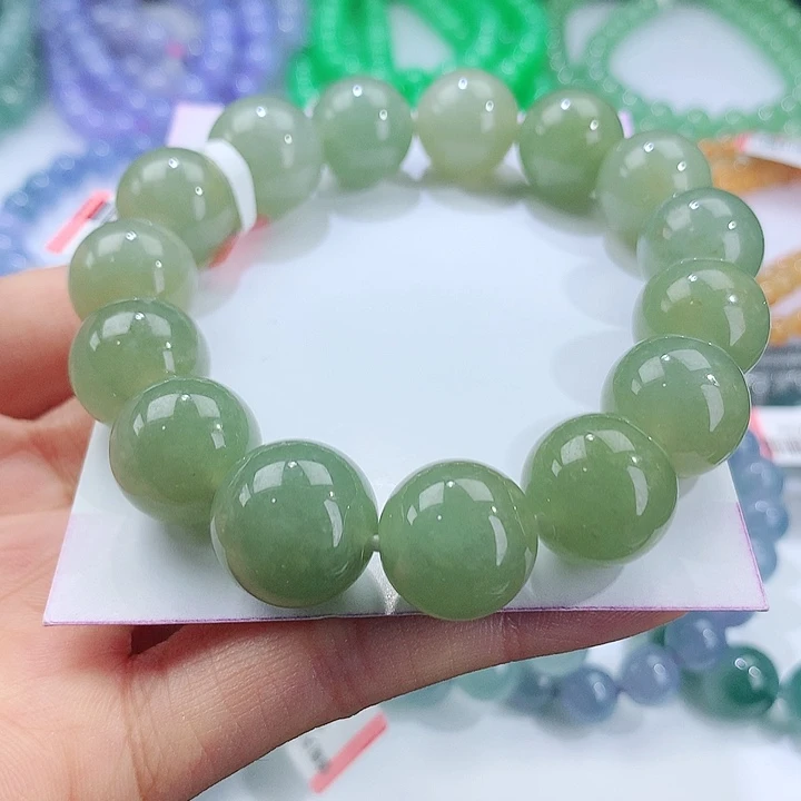 【闪购商品】翡翠手串未镶嵌卡14mm