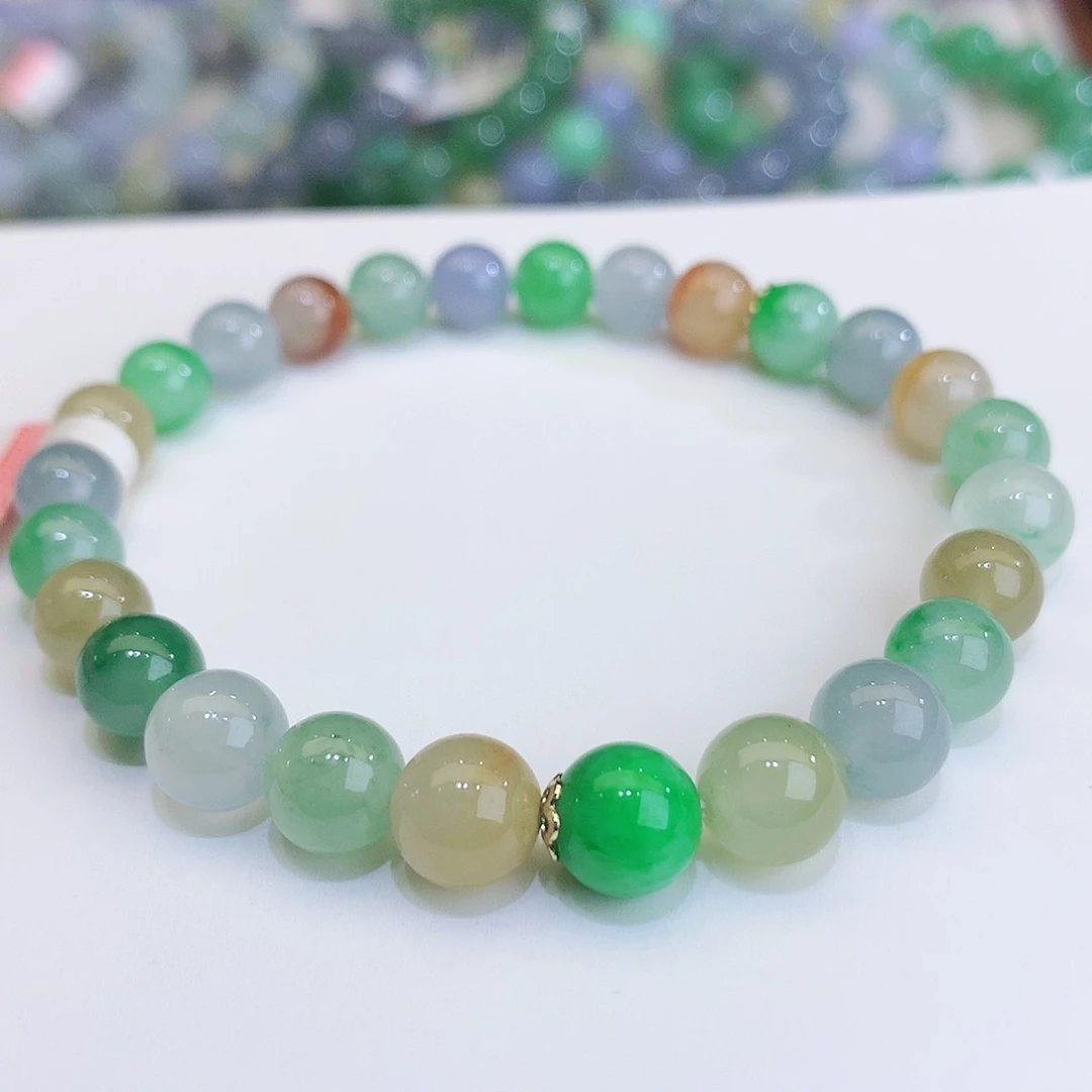 【闪购商品】翡翠手串未镶嵌卡7-8