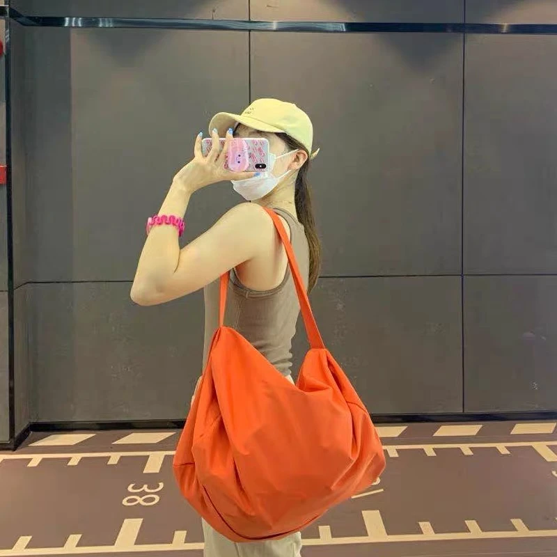 HIPOWER 健身运动大包彩色纯色单肩斜挎手拎手提包女