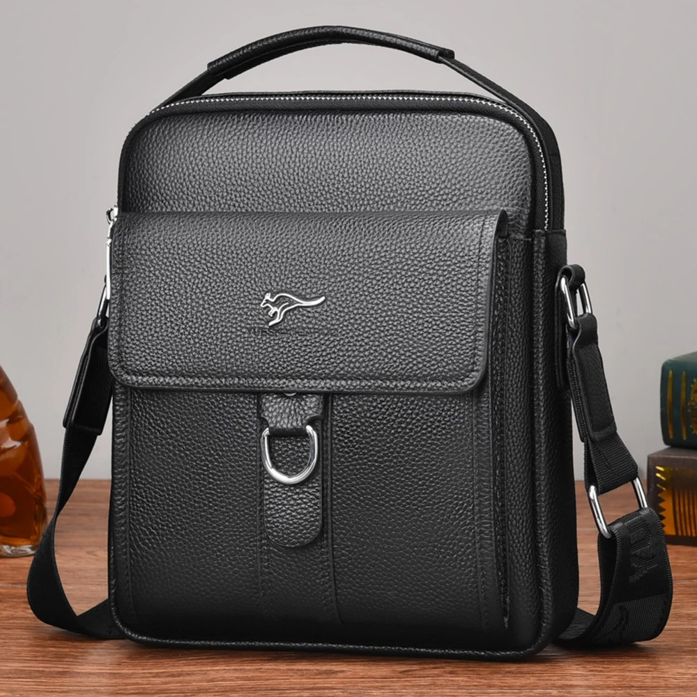 男包真皮单肩包斜挎包头层牛皮背包户外时尚潮流竖款休闲男士包包