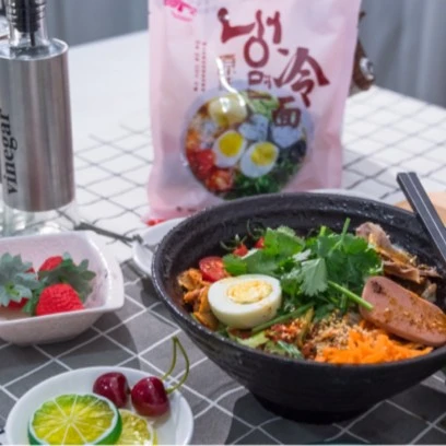 【喵粉儿专享】喵小欠吉林延边朝鲜族原味冷面360g发8包送5小辣白菜