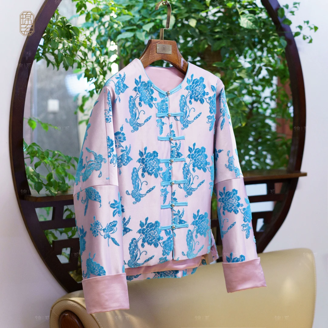 【锦系】漳绒新中式国风桑蚕丝加棉长袖外套E-382213-ZRD4166778